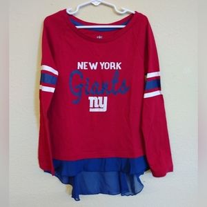 NEW New York Giants Shirt Top Little Girls 6X